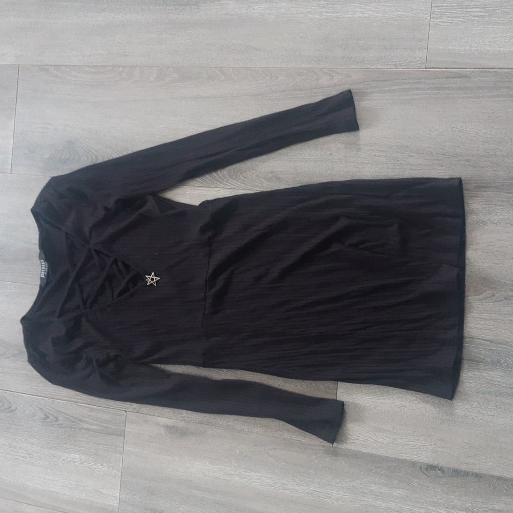 Disturbia Black Long Sleeve Dress